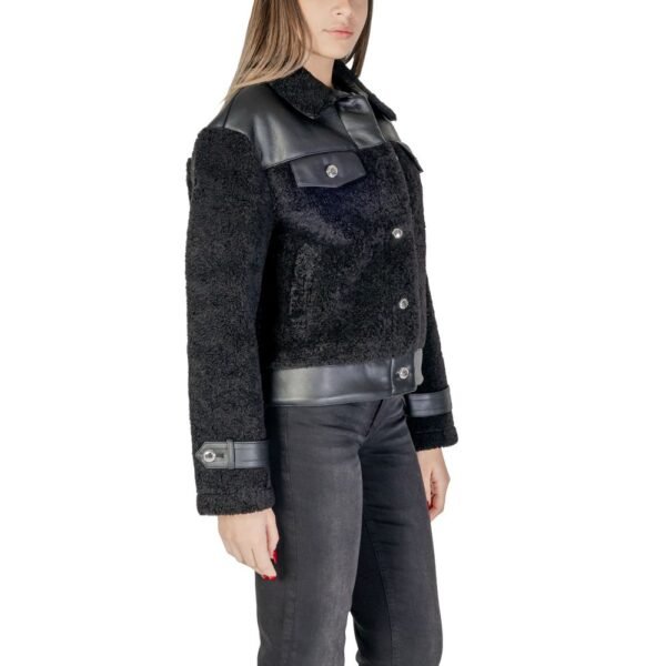 4813144.jpeg Black Polyester Jackets & Coat