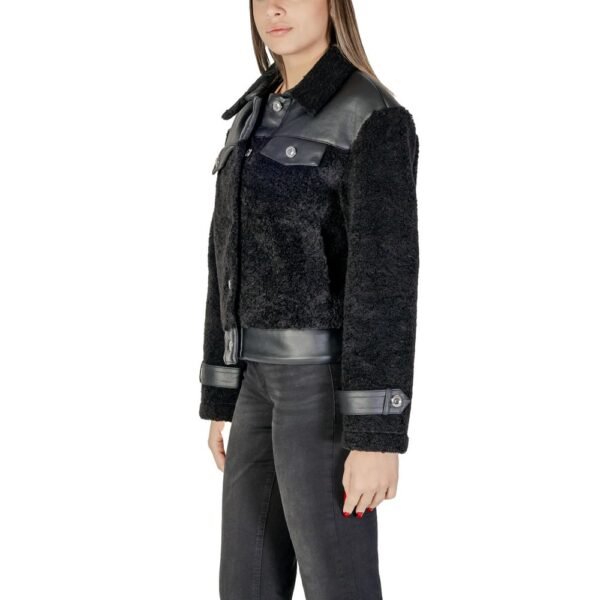 4813149.jpeg Black Polyester Jackets & Coat