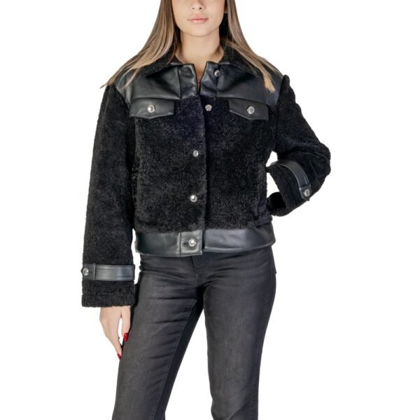 4813154.jpeg Black Polyester Jackets & Coat