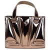 Gray Leather Handbag