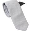 Elegant White Patterned Silk Blend Neck Tie