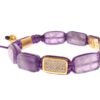 Dazzling Diamond Gold-Plated Amethyst Bracelet