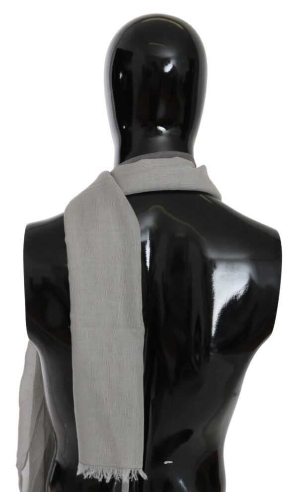 1293426.jpg Elegant Gray Cotton Men's Scarf