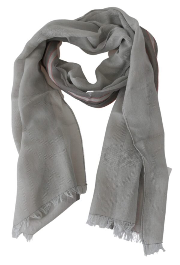 1293429.jpg Elegant Gray Cotton Men's Scarf