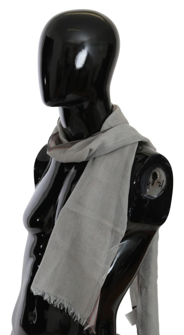 1293431.jpg Elegant Gray Cotton Men's Scarf