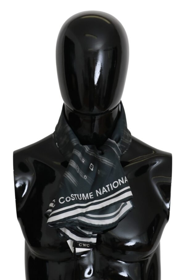 1293436.jpg Elegant Silk Printed Blue Scarf