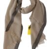 1293472.jpg Elegant Beige Cotton Scarf for Women
