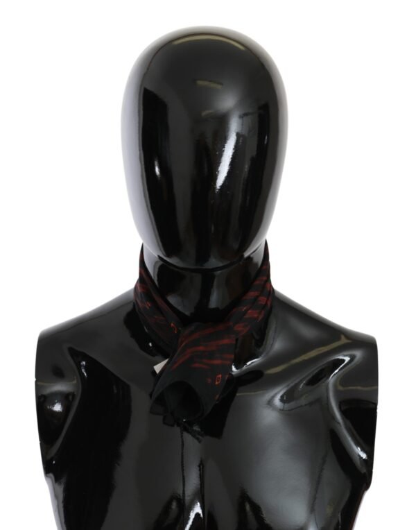 1309084.jpg Elegant Silk Scarf Bandana Hat in Black Orange