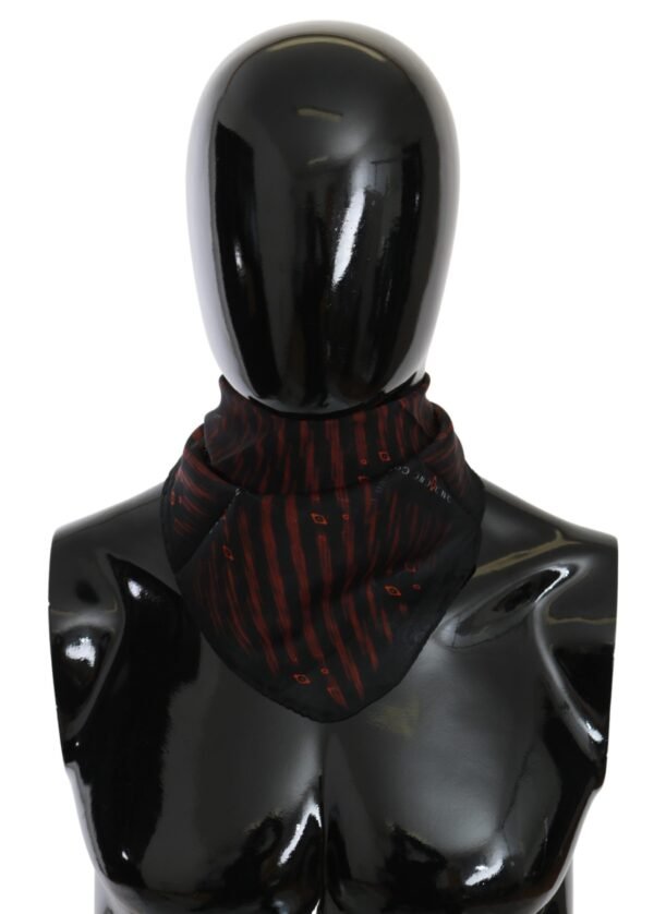 1309086.jpg Elegant Silk Scarf Bandana Hat in Black Orange