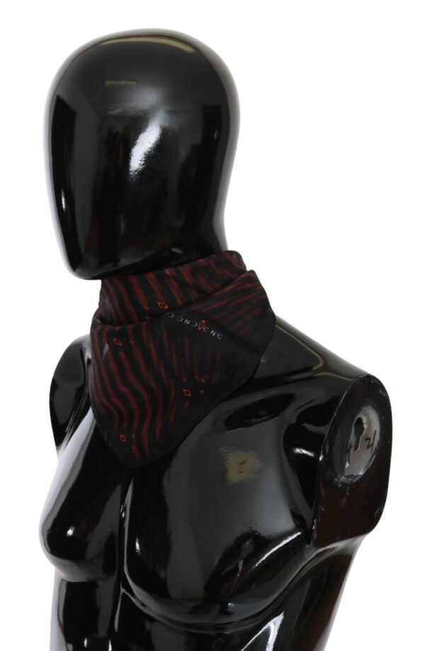 1309087.jpg Elegant Silk Scarf Bandana Hat in Black Orange