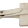 Elegant Beige Leather Keychain