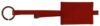 Elegant Leather and Metal Keychain - Red