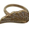 Elegant Gold-Crystal Embellished Ring