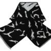 1458042.jpg Elegant Unisex Wool-Silk Scarf in Black & White