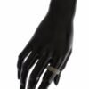 Chic Silver & Black CZ Crystal Ring