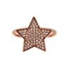 Dazzling Pink Gold Plated Sterling Silver CZ Ring