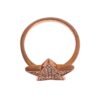 Dazzling Pink Gold Plated Sterling Silver CZ Ring