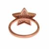 Dazzling Pink Gold Plated Sterling Silver CZ Ring