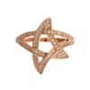 Pink Gold Plated Silver CZ Crystal Ring