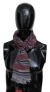 Elegant Multicolor Striped Wool Scarf