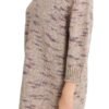 Beige Oversized V-Neck Knitted Sweater