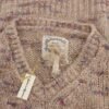 Beige Oversized V-Neck Knitted Sweater