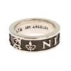 Elegant Silver and Black Men's Sterling Ring