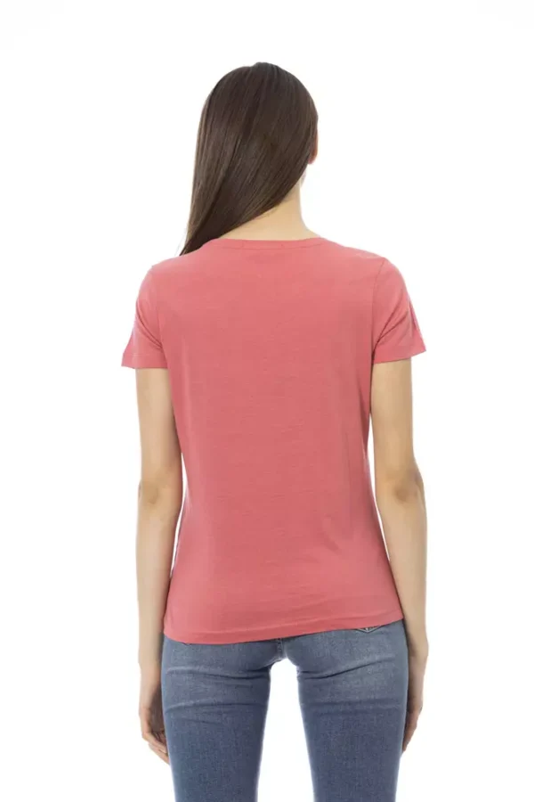 Chic Fuchsia Short Sleeve Fashion Tee