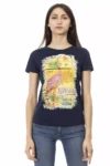 Blue Cotton Women's T-Shirt