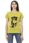 Green Cotton Women T-Shirt