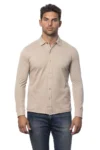 Beige Cotton Men Shirt