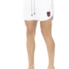 White Polyester Men Swim Short