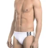 White Polyamide Men's Swimwear