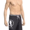 Black Polyester Men Swim Short