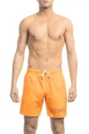 Orange Polyester Men's Swim Short