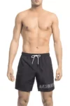 Black Polyester Men Swim Short