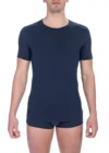 Blue Cotton Men T-Shirt