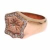 Chic Pink Gold Plated Sterling Silver Ring
