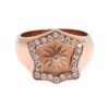 Chic Pink Gold Plated Sterling Silver Ring