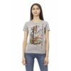 Gray Cotton Women T-Shirt