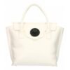 Elegant White Handbag With Magnetic Closure