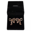 Gold Brass Pink Clear Crystal Bow Fiocchi Christmas
