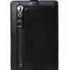 4570590.jpg Black Calf Leather Lanyard Logo Card Holder Men Wallet
