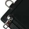 4570592.jpg Black Calf Leather Lanyard Logo Card Holder Men Wallet
