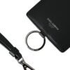 4570593.jpg Black Calf Leather Lanyard Logo Card Holder Men Wallet