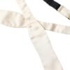 Beige Silk Slim Skinny Necktie Men Bow Tie