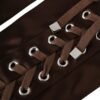 Brown Acetate Lace Up Fingerless Gloves