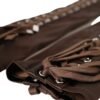 Brown Acetate Lace Up Fingerless Gloves