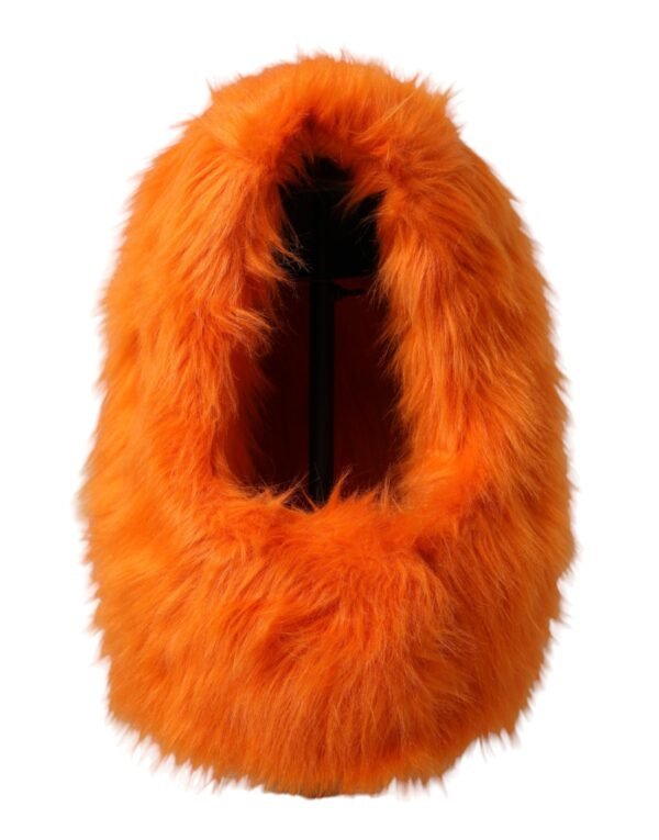 4574032-1.jpg Orange Faux Fur Whole Head Wrap Hat