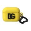 Yellow Silicone Logo Embossed Airpods Case